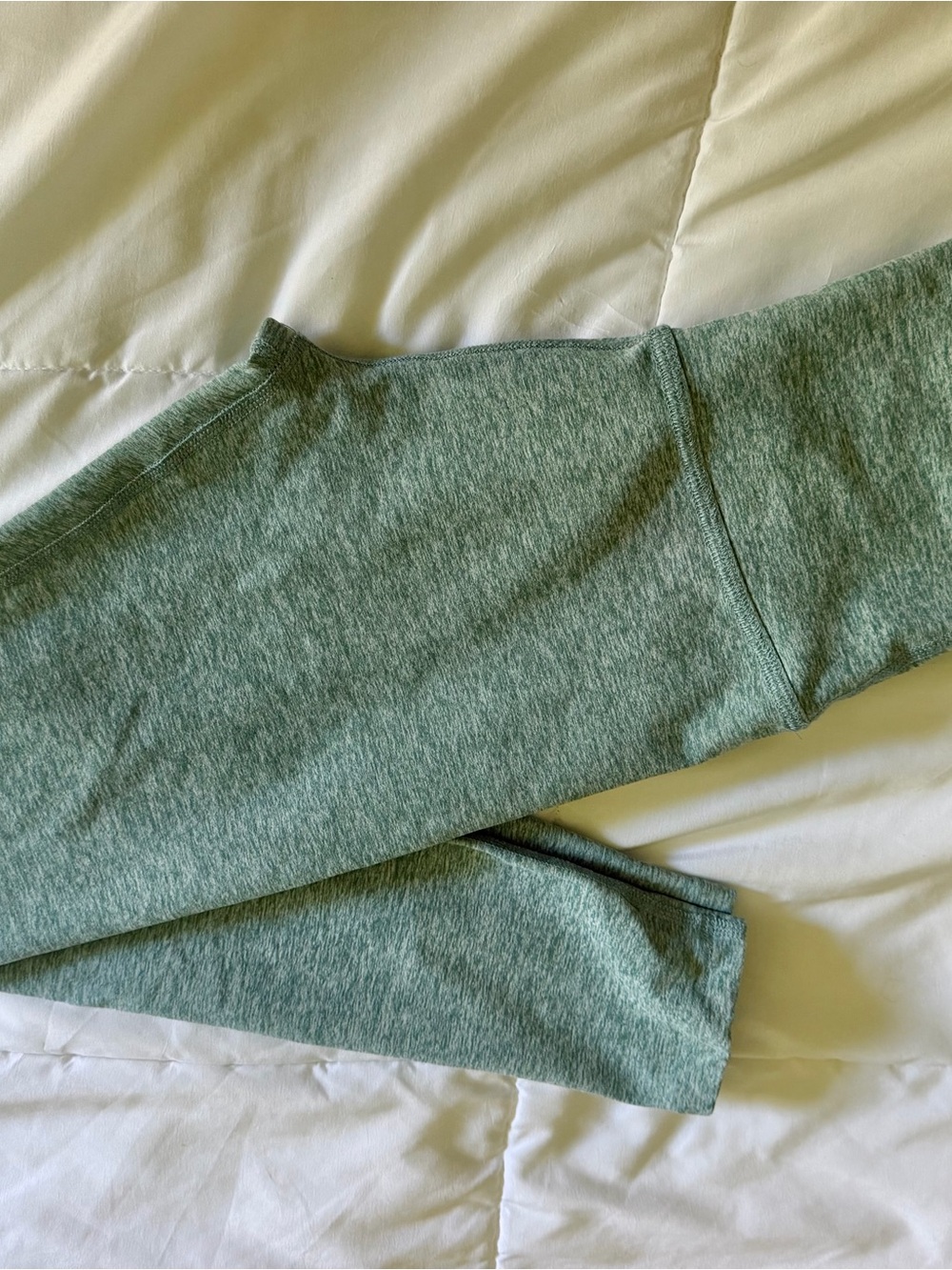 Beyond Yoga Heather Sage Green High Waisted Leggings